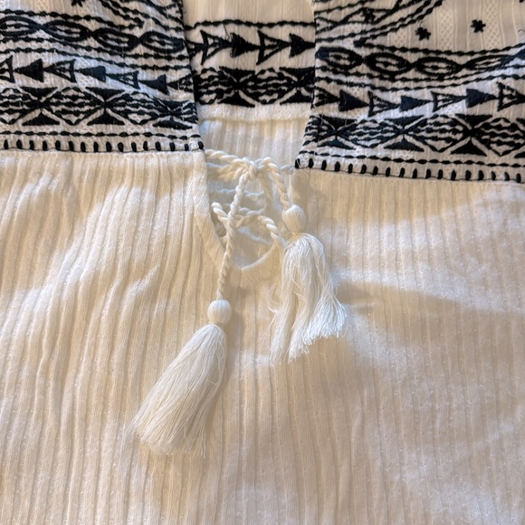 Free People Sarafina Short Sleeve Top in Ivory Combo, Size L NWT - Picture 5 of 6